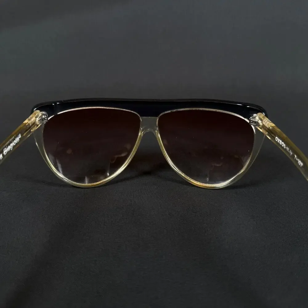 Laura Biagiotti Oversized Sunglasses Brown Gradient Lens OXSOL Italy T-107
